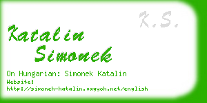 katalin simonek business card